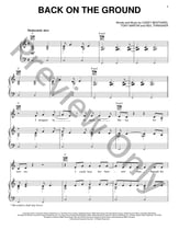 Back On The Ground piano sheet music cover